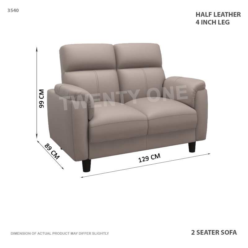 3540 2S HALF LEATHER  SEATER  SOFA 1 C